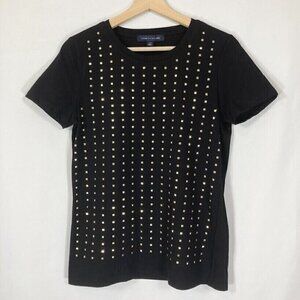 🔥 3/$15 🔥 Tommy Hilfiger Studded Short Sleeve Tee Whimsy Goth Edge Grunge S